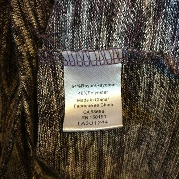 Lava Purple Marled Knit Rayon Blend Dolman Sleeve Wrap Hem Pullover - Picture 10 of 15